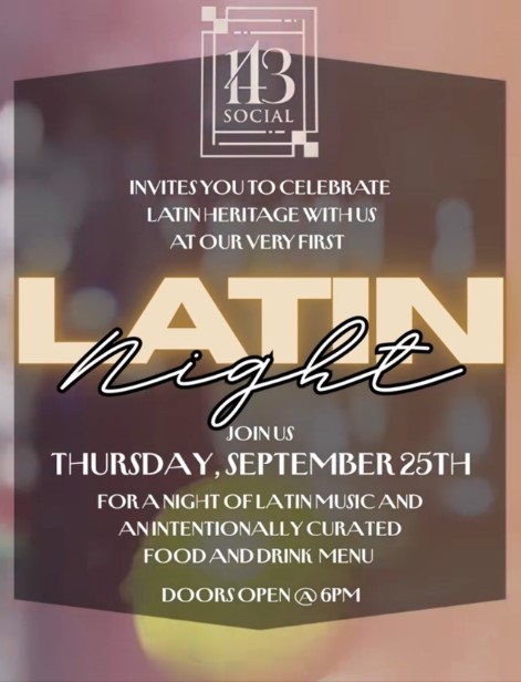 Latin Night September 25th 143 Social Jersey City Latin Night September 25th 143 Social Jersey City